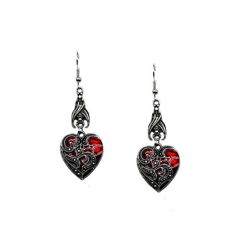 Goth Mysterious Dark Coffin Drop Earrings