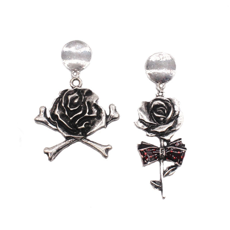 Goth Mysterious Dark Coffin Drop Earrings