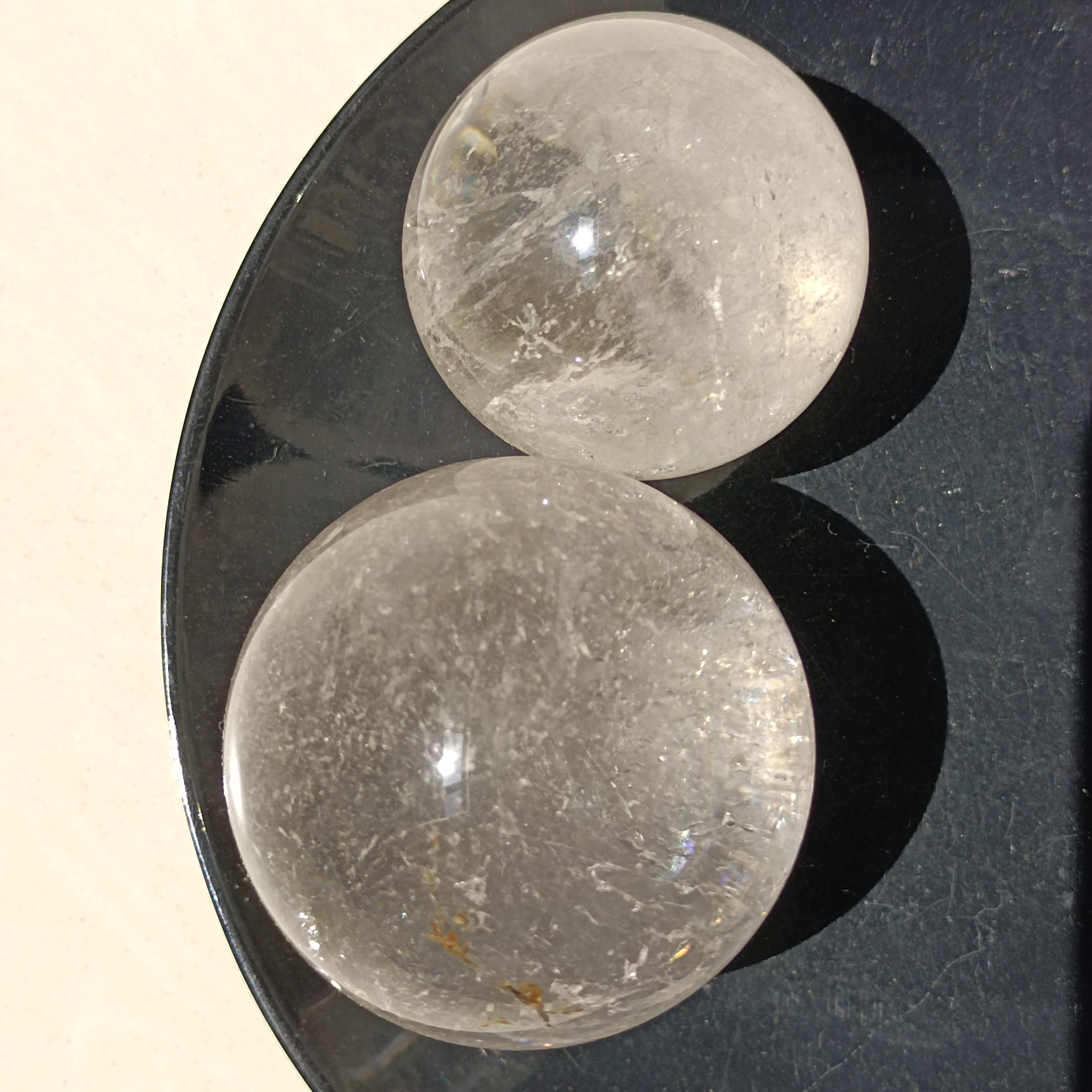 Natural White Quartz Crystal Ball
