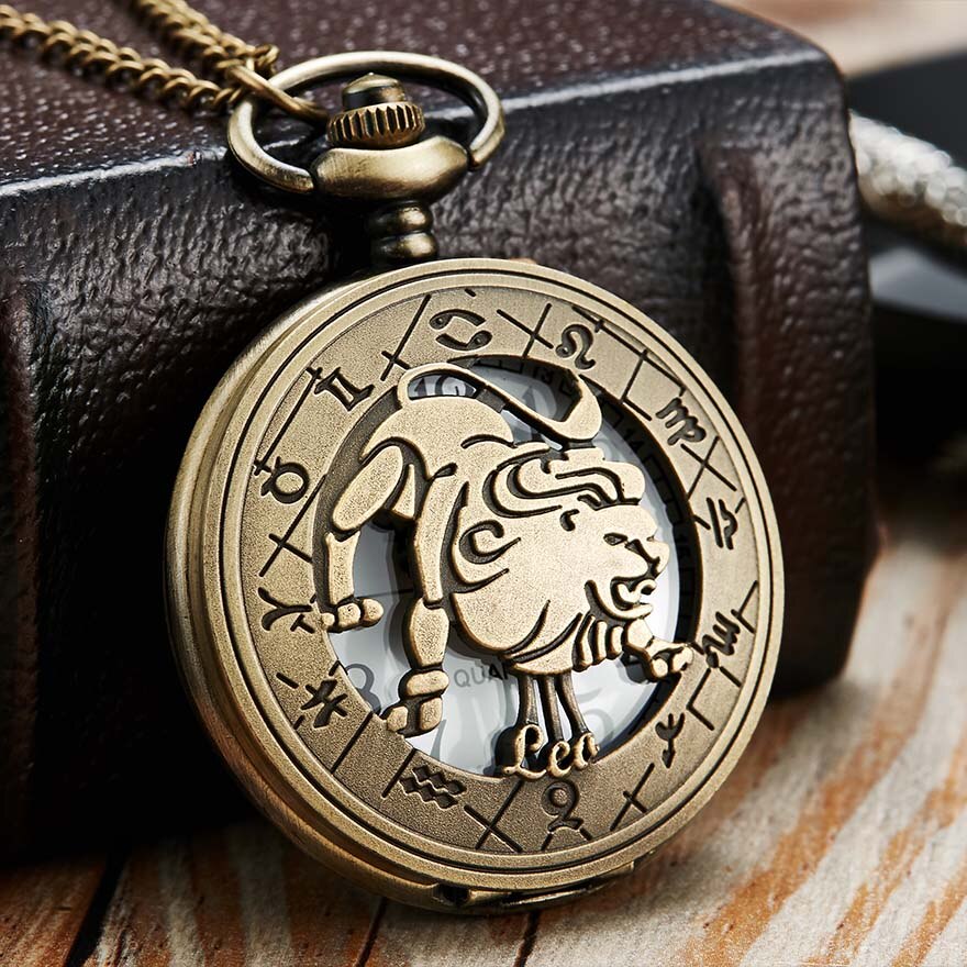 12 Constellation Retro Pocket Watch