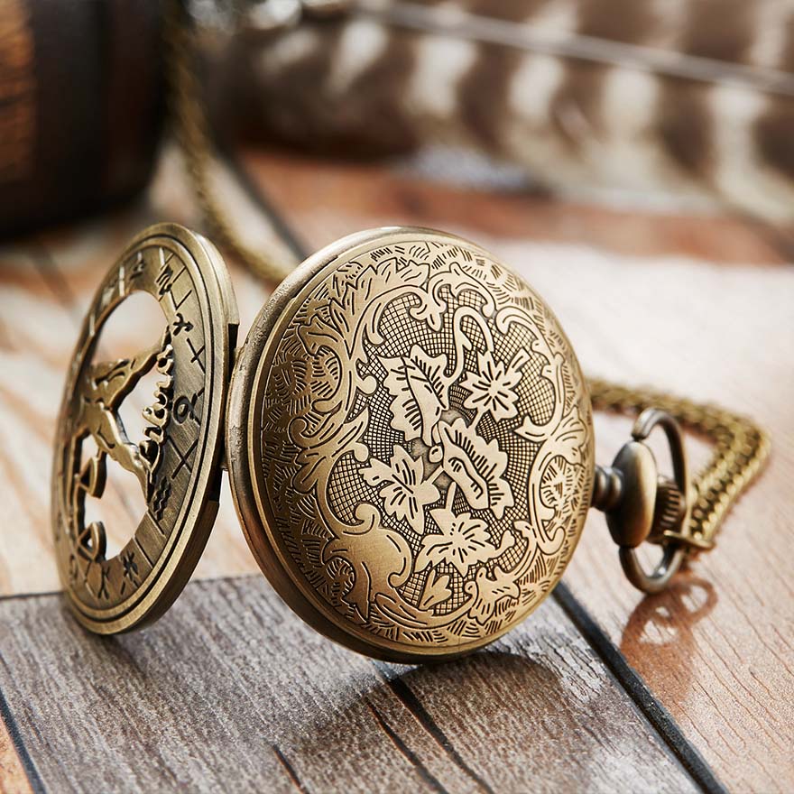 12 Constellation Retro Pocket Watch
