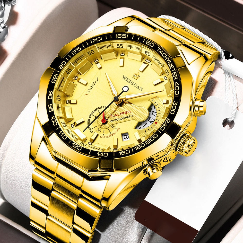 Men Luxury Calendar Quartz Wristwatch for Man Stylish Business Waterproof Luminous watch