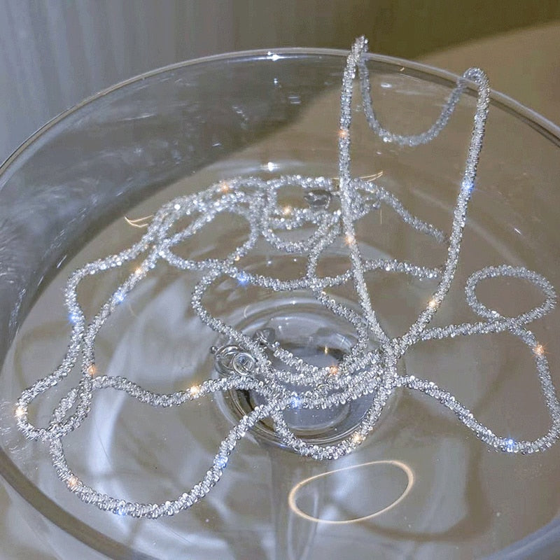 Vintage Multi-layer Sparkling Chain Choker Necklace