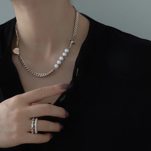 Vintage Multi-layer Sparkling Chain Choker Necklace