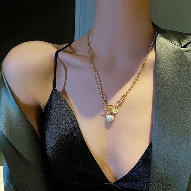 Vintage Multi-layer Sparkling Chain Choker Necklace