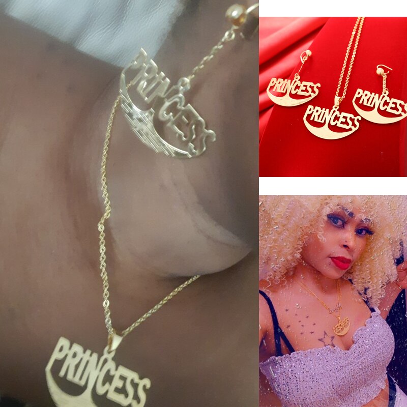 Dubai Gold Color Letter Jewelry Sets