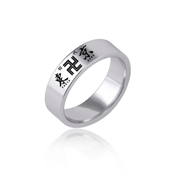 Anillo de acero inoxidable de Anime Tokyo Revengers, color plata