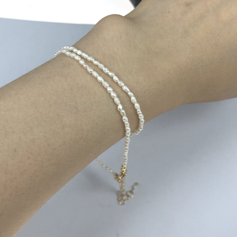 Hot new minimalist real pearl necklace