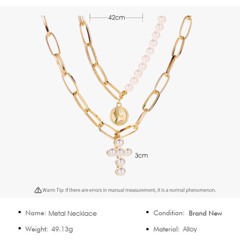 Irregular Pearl Choker Necklaces for Women