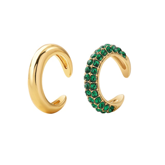 Bohemia Stackable C Shaped CZ Rhinestone Small Earcuffs Clip