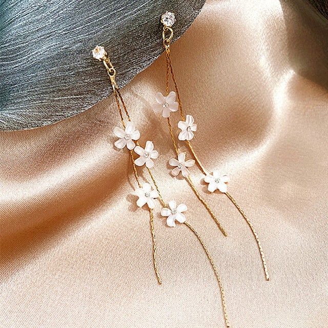 Fashion Rose Petal Drop Earrings for Women