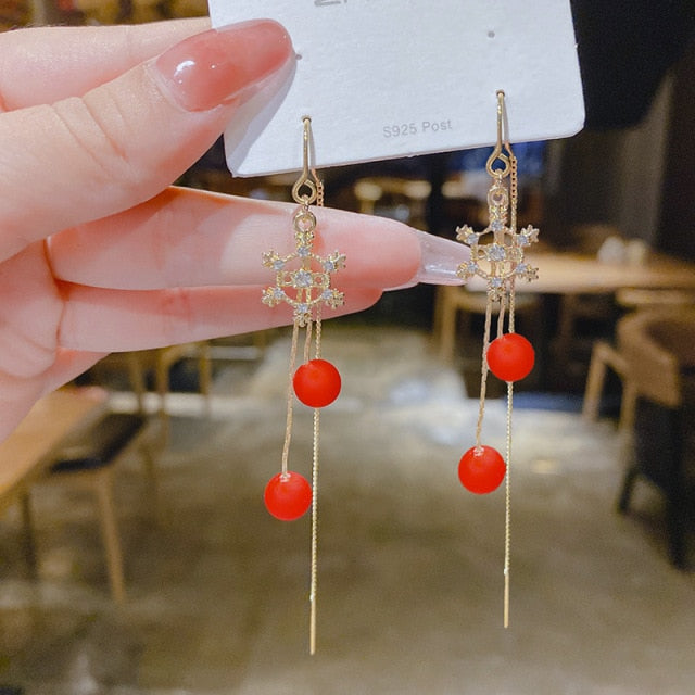 Fashion Rose Petal Drop Earrings for Women
