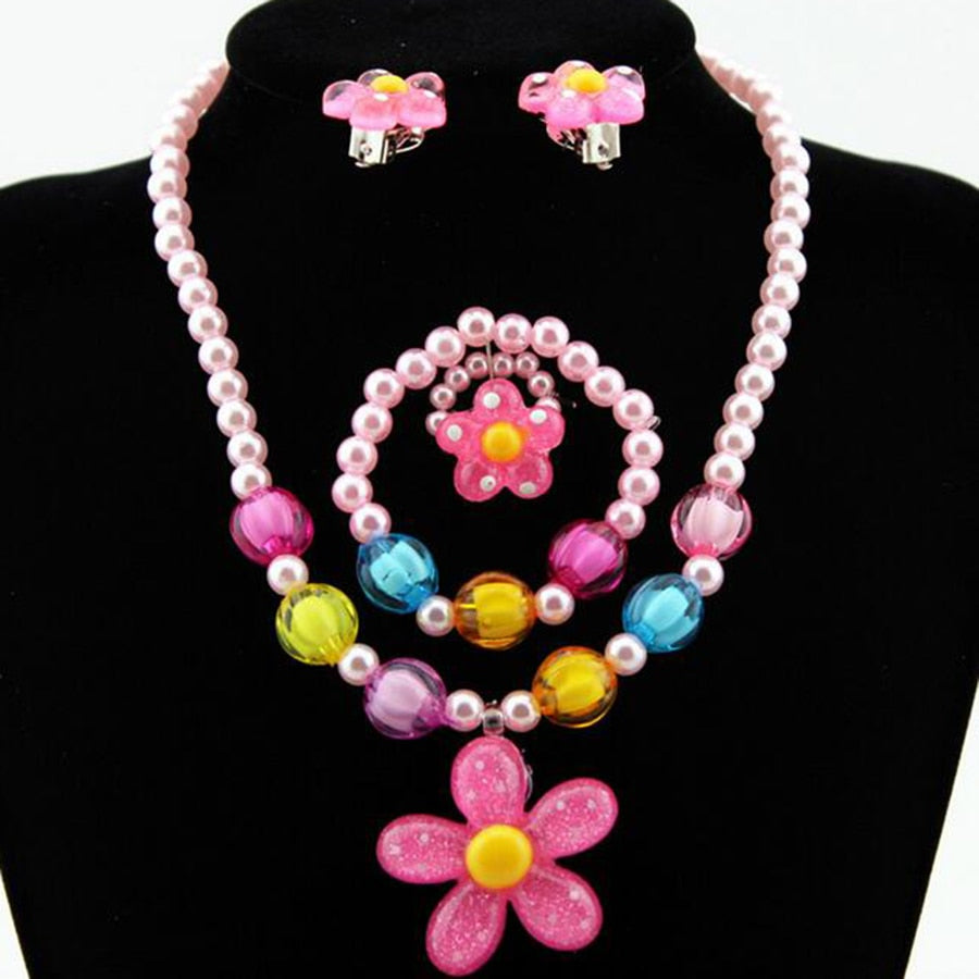 Candy Beads Resin Plastic Kids Jewelry Set