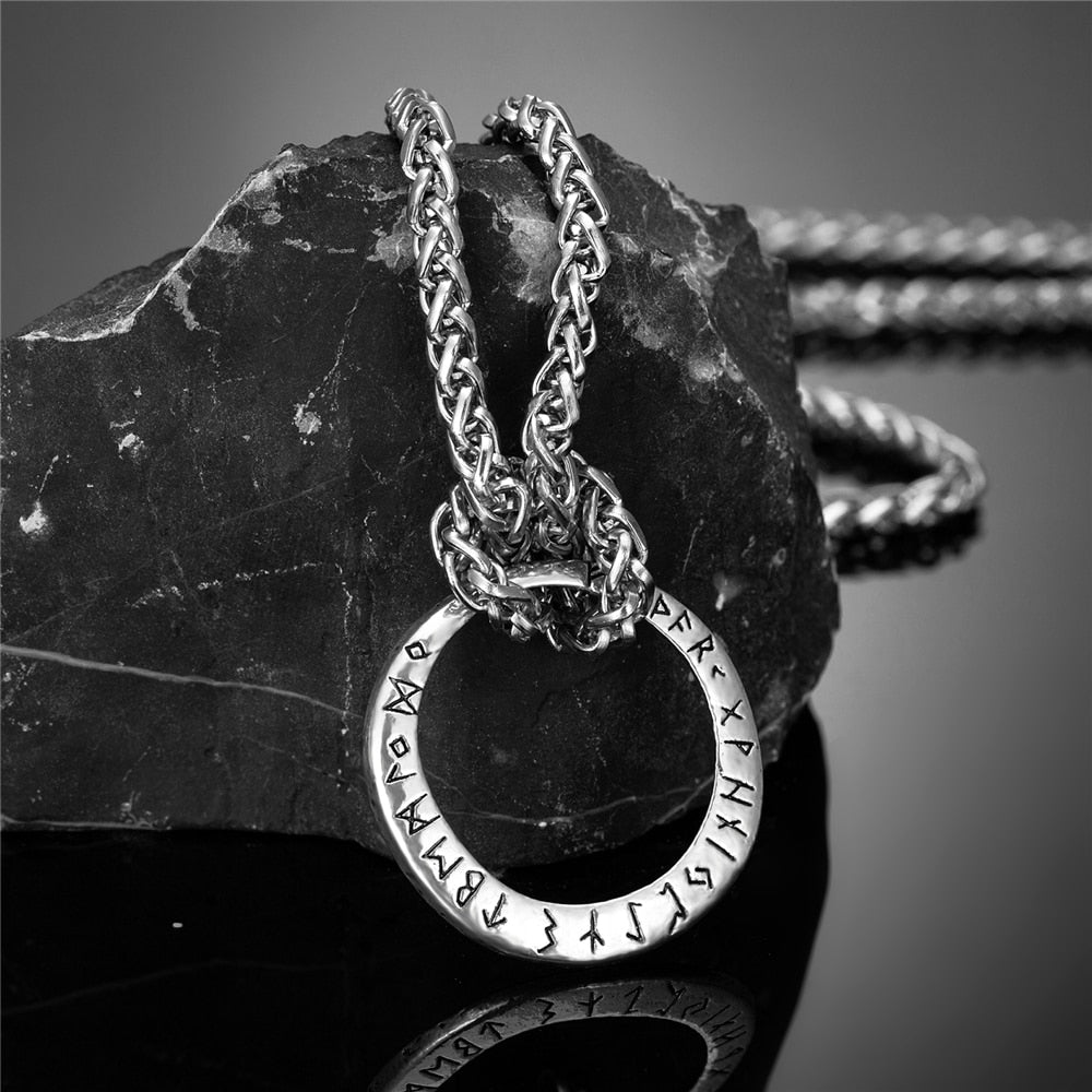 Vikings Circle Nordic Runes Necklaces