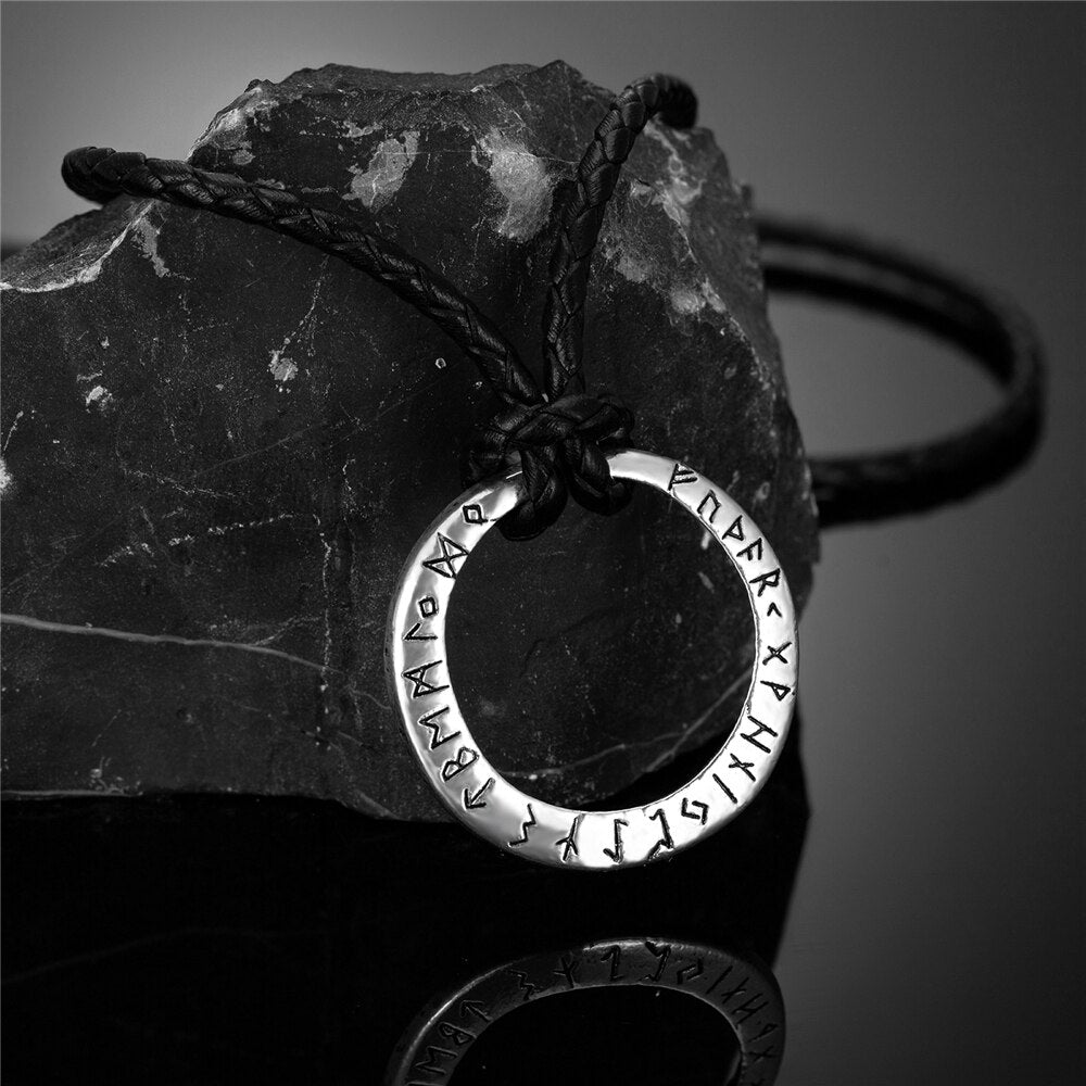 Vikings Circle Nordic Runes Necklaces