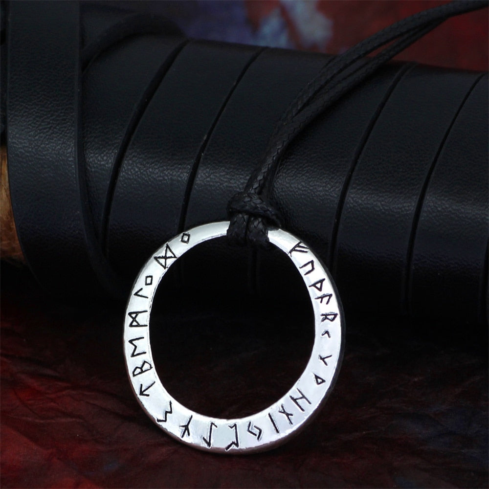 Vikings Circle Nordic Runes Necklaces