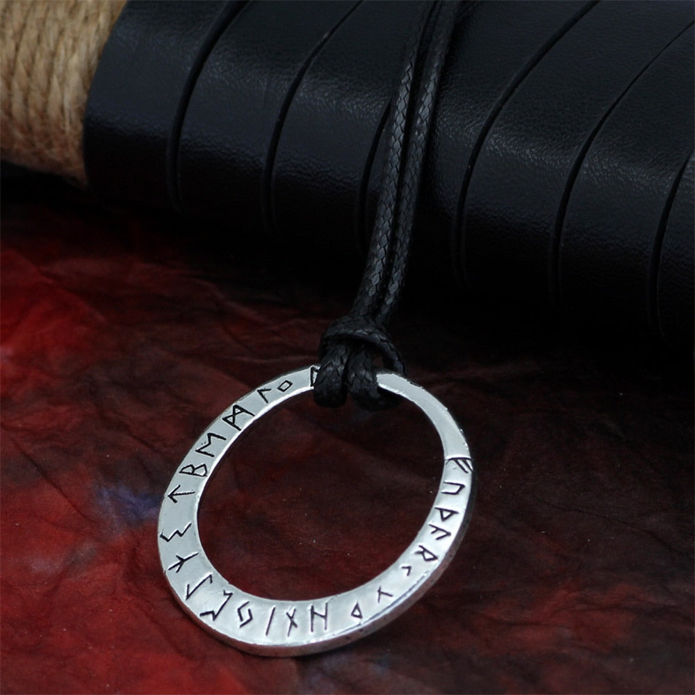 Vikings Circle Nordic Runes Necklaces