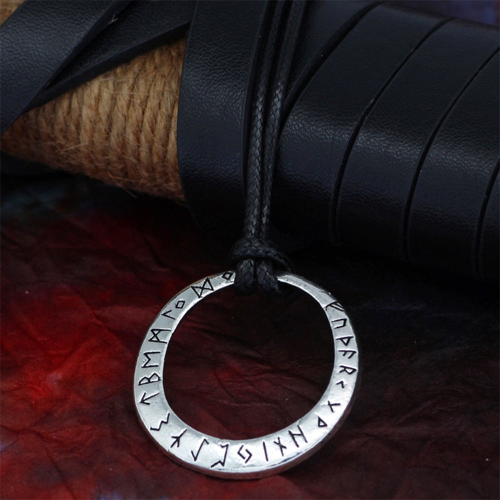 Vikings Circle Nordic Runes Necklaces