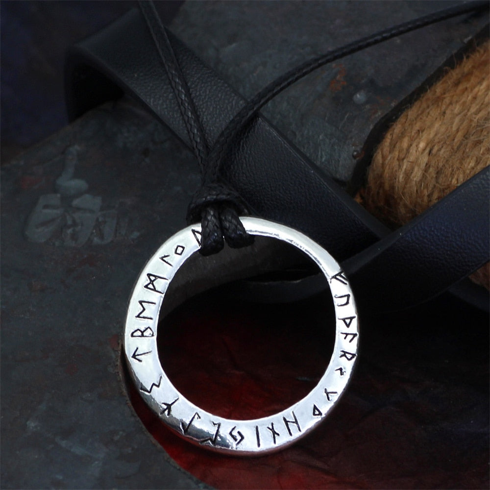 Vikings Circle Nordic Runes Necklaces