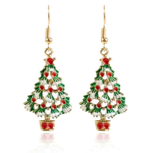New Trendy Statement Christmas Tree Earrings