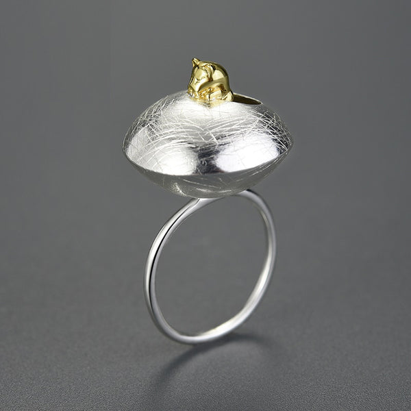 925 Sterling Silver Natural Original Handmade  Fashion Cat‘s Life Rings