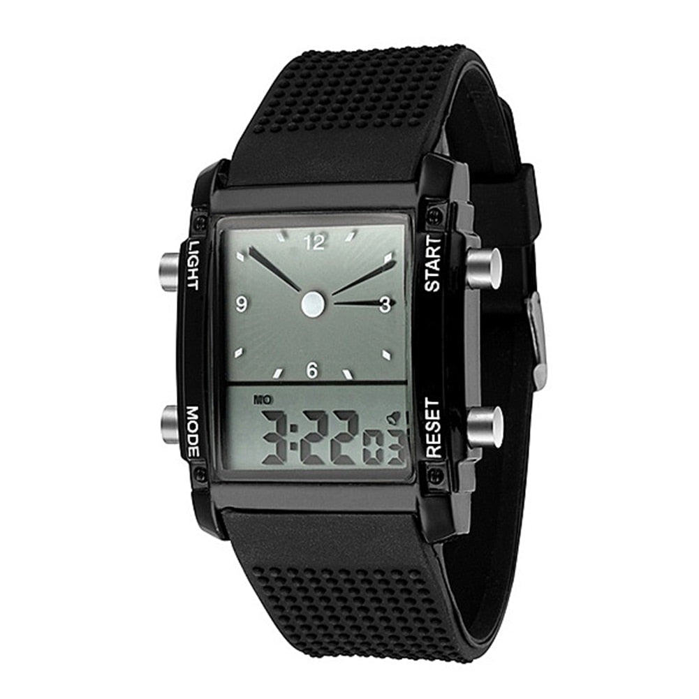 Waterproof Dual LCD Chronograph Quartz Sport Digital Wrist Watch