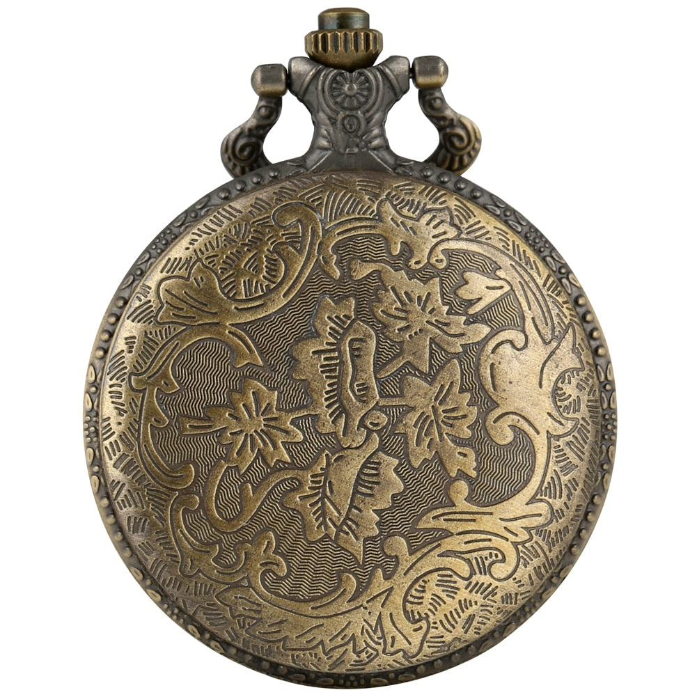 Retro Antique 3D Scorpion Bronze Quartz Pocket Watch