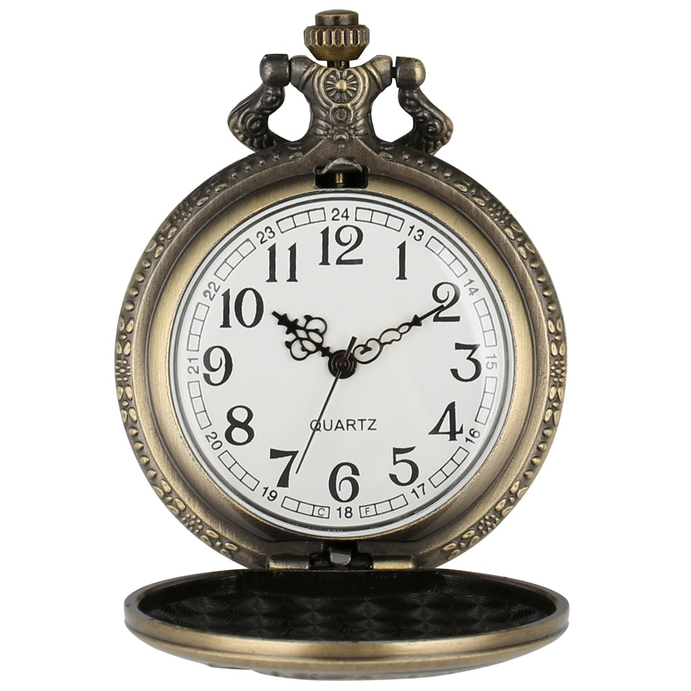 Retro Antique 3D Scorpion Bronze Quartz Pocket Watch