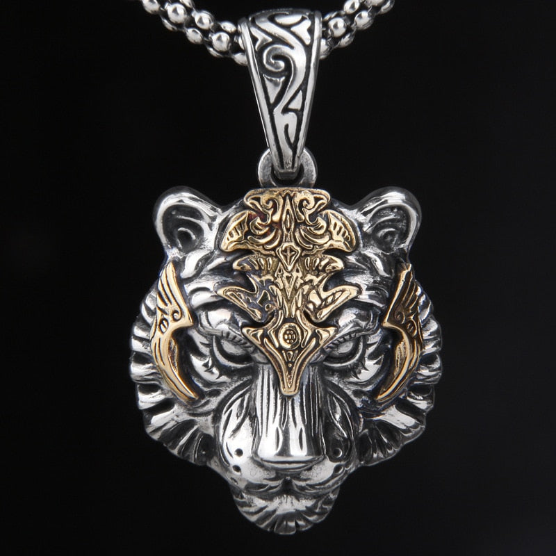 Vintage Punk Ghost Skull Mask Pendant Necklace