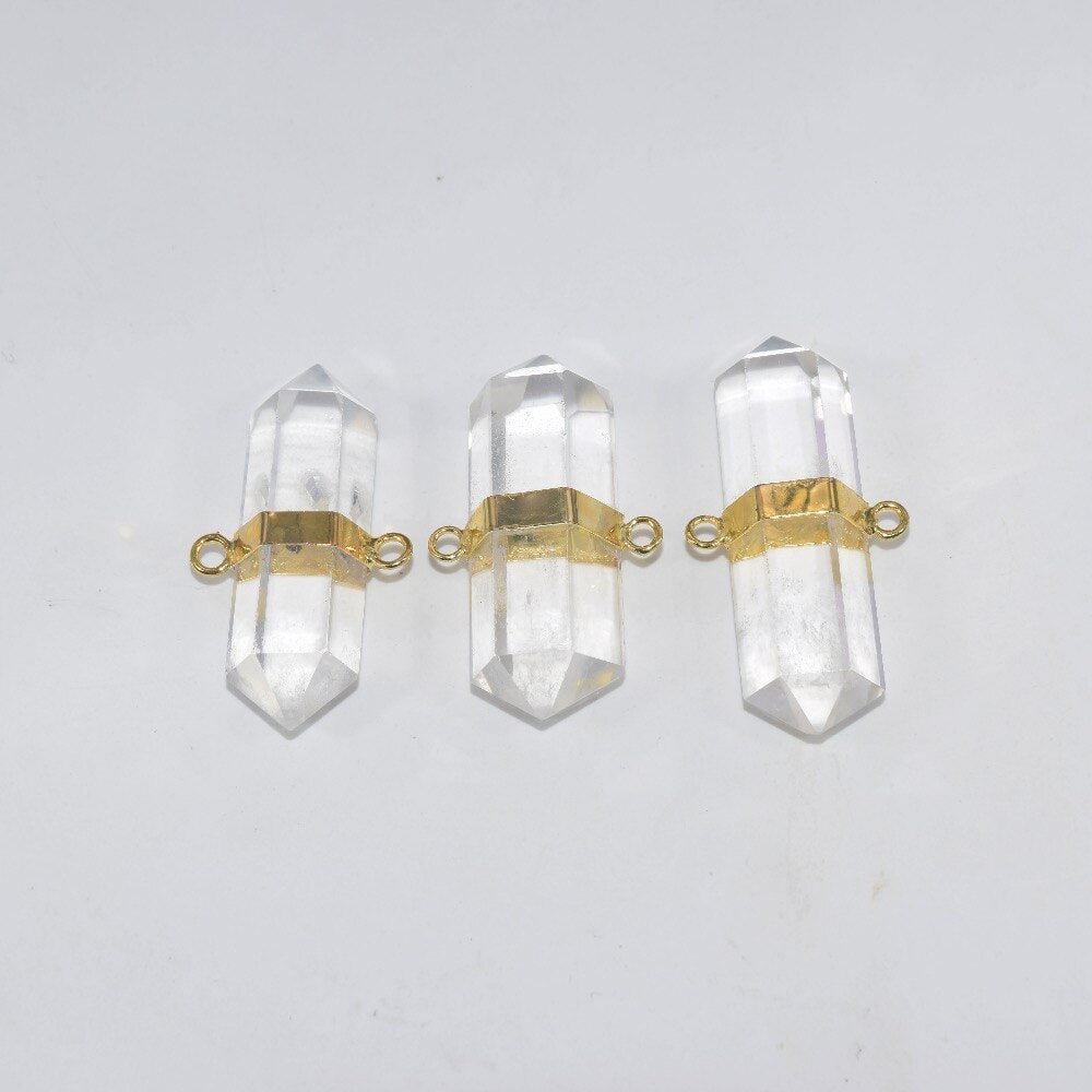 6 Face Column Pink Love stone pendant