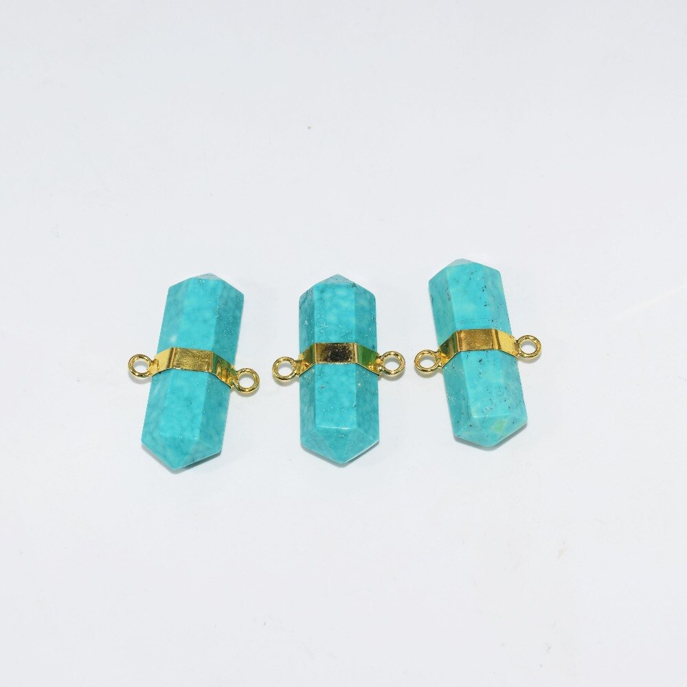 6 Face Column Pink Love stone pendant