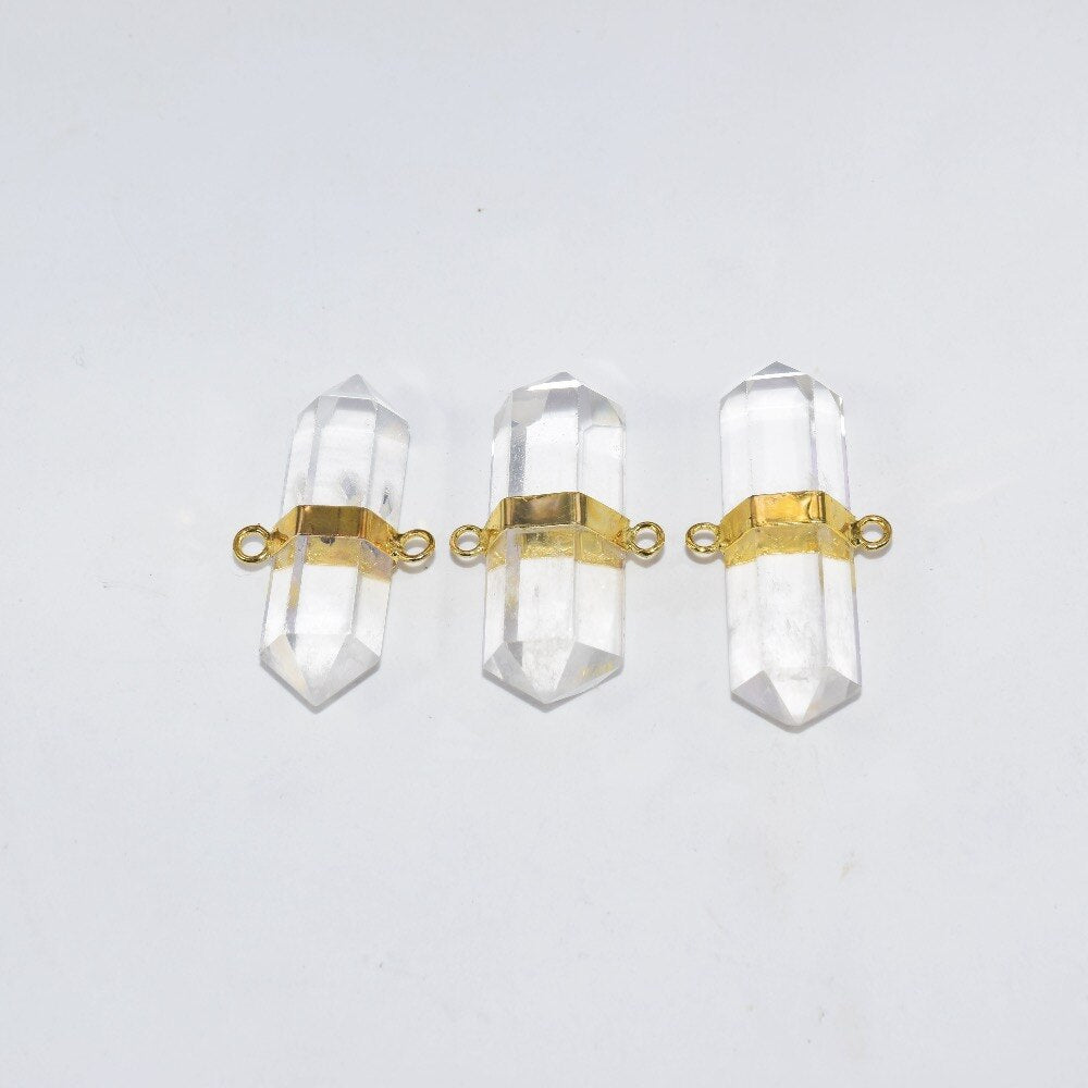 6 Face Column Pink Love stone pendant