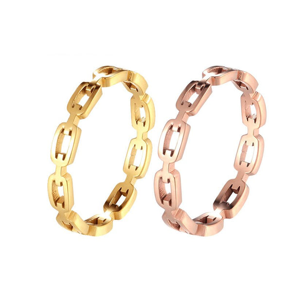 Chain Ring Stainless Steel Rings For Men Women's Rings