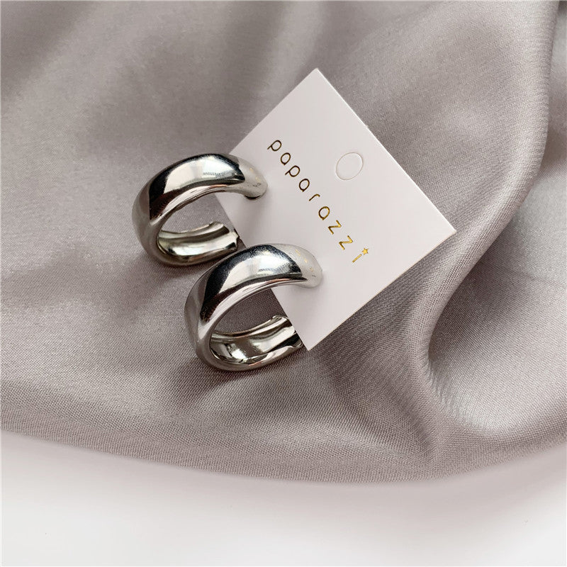 Minimalist Large Circle Geometric Round Big Hoop Earrings for Women