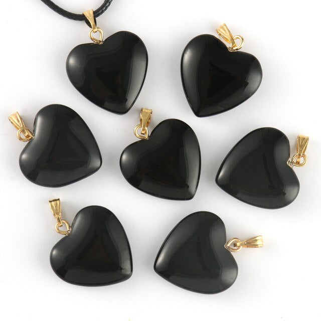 1 pcs Gradient Czech  Crystal Glass Heart Beads Charms pendant
