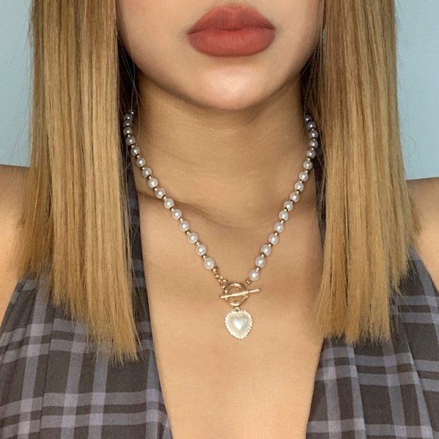 Trendy Multilayer Heart Snake Pendant Necklace