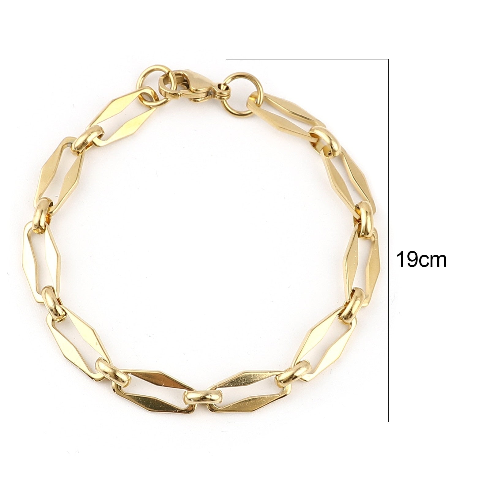 New 304 Stainless Steel Link Cable Chain Bracelets For Women