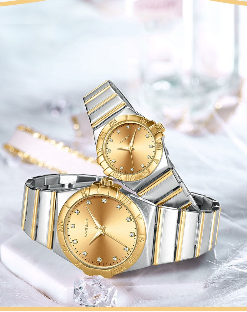 Luxury Couple Watch For Lovers Quartz Wristwatches Fashion Dress Men Watch