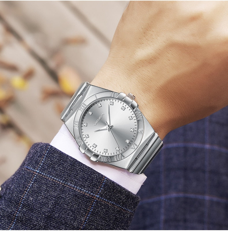 Luxury Couple Watch For Lovers Quartz Wristwatches Fashion Dress Men Watch