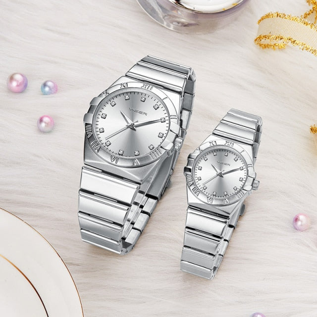 Luxury Couple Watch For Lovers Quartz Wristwatches Fashion Dress Men Watch