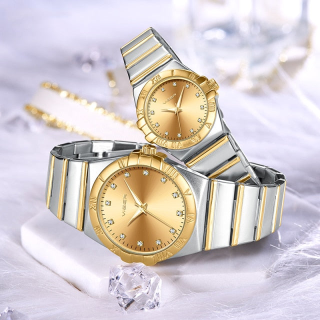 Luxury Couple Watch For Lovers Quartz Wristwatches Fashion Dress Men Watch