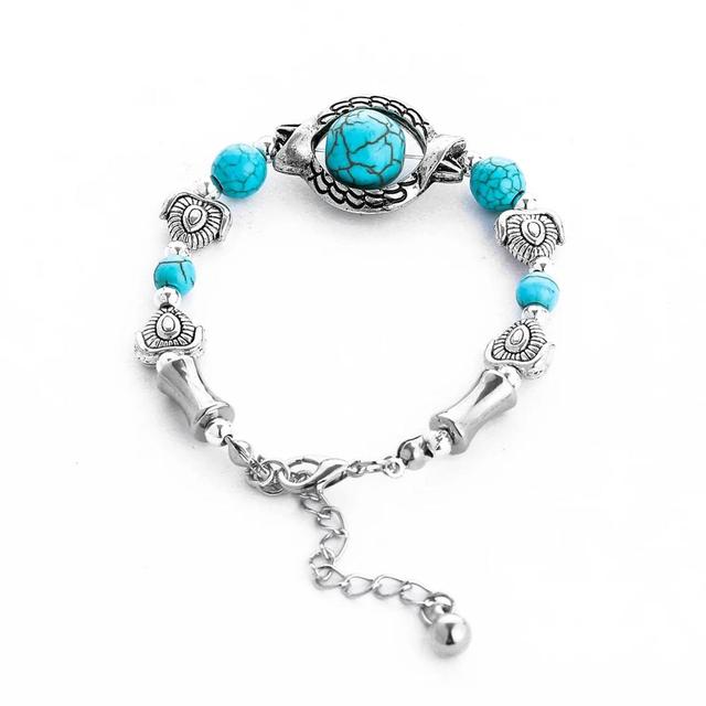 Bohemian Gypsy Summer Turquoise Vintage Cuff Bracelets For Women