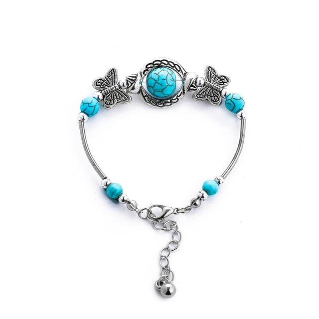 Bohemian Gypsy Summer Turquoise Vintage Cuff Bracelets For Women