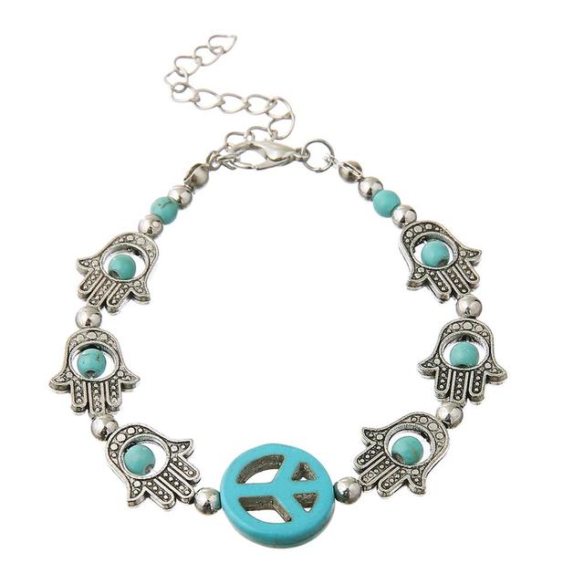 Bohemian Gypsy Summer Turquoise Vintage Cuff Bracelets For Women