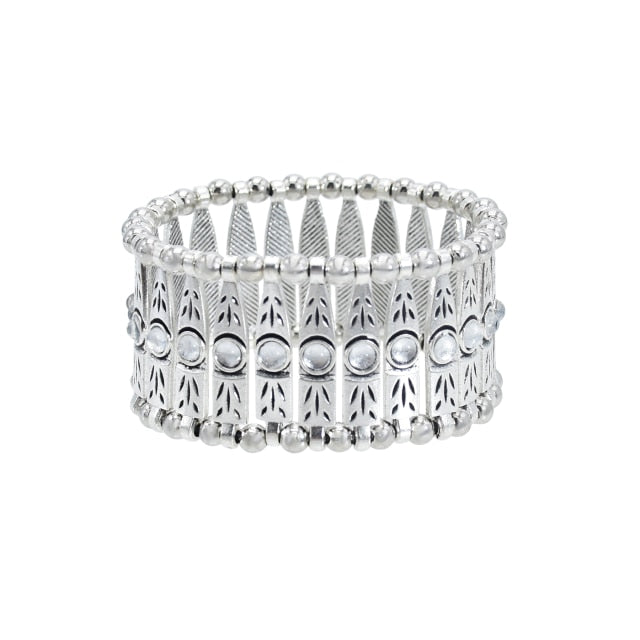 Bohemian Gypsy Summer Turquoise Vintage Cuff Bracelets For Women