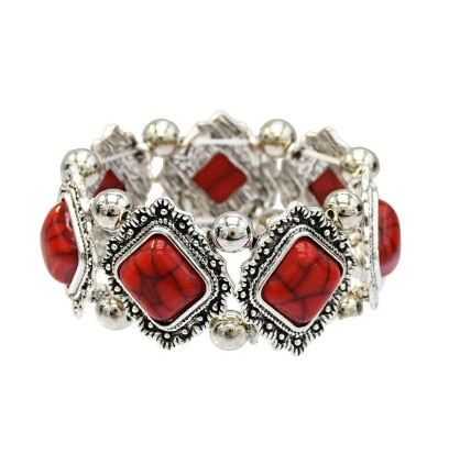 Bohemian Gypsy Summer Turquoise Vintage Cuff Bracelets For Women