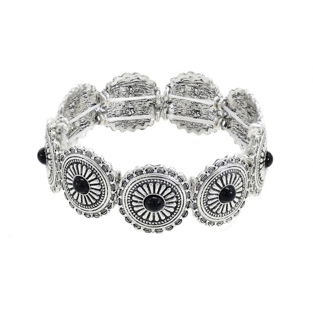 Bohemian Gypsy Summer Turquoise Vintage Cuff Bracelets For Women