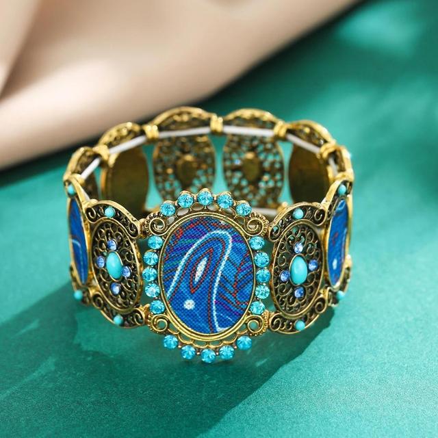 Bohemian Gypsy Summer Turquoise Vintage Cuff Bracelets For Women