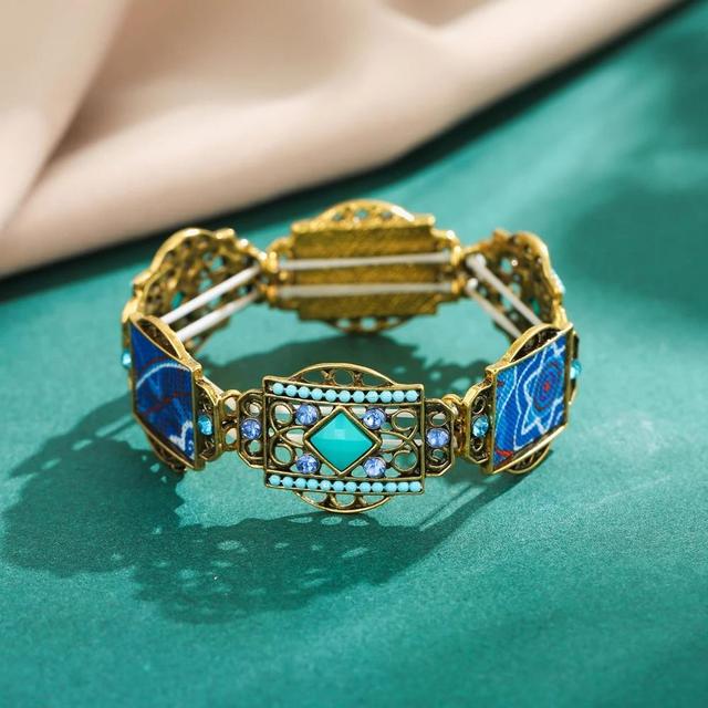 Bohemian Gypsy Summer Turquoise Vintage Cuff Bracelets For Women