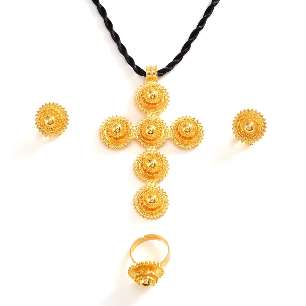 Ethiopian Traditiona cross Jewelry set